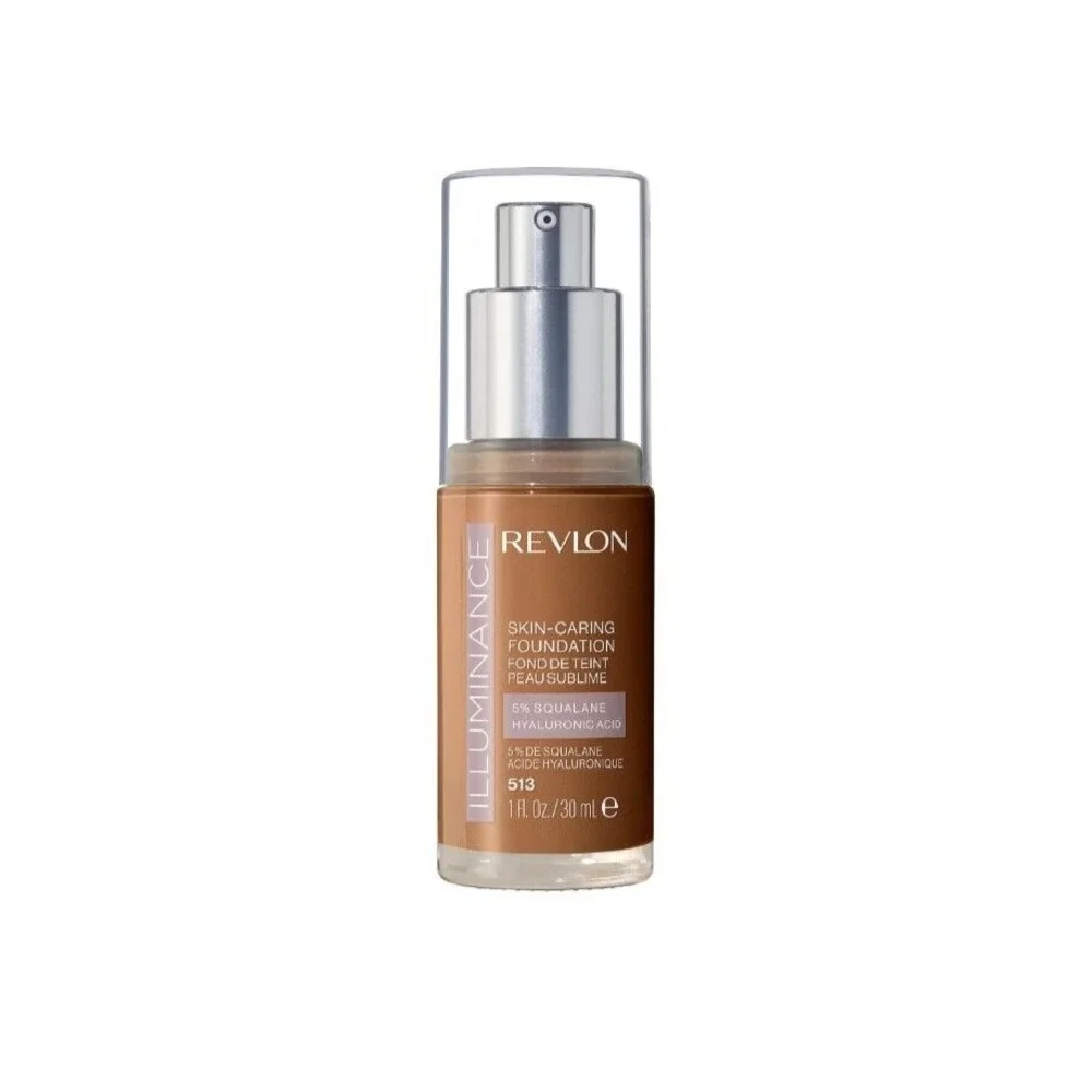 Revlon Illuminance Skin-Caring Liquid Foundation Medium Coverage 513 Brown Suede